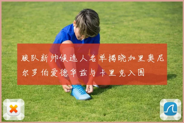 狼队新帅候选人名单揭晓加里奥尼尔罗伯爱德华兹与卡里克入围